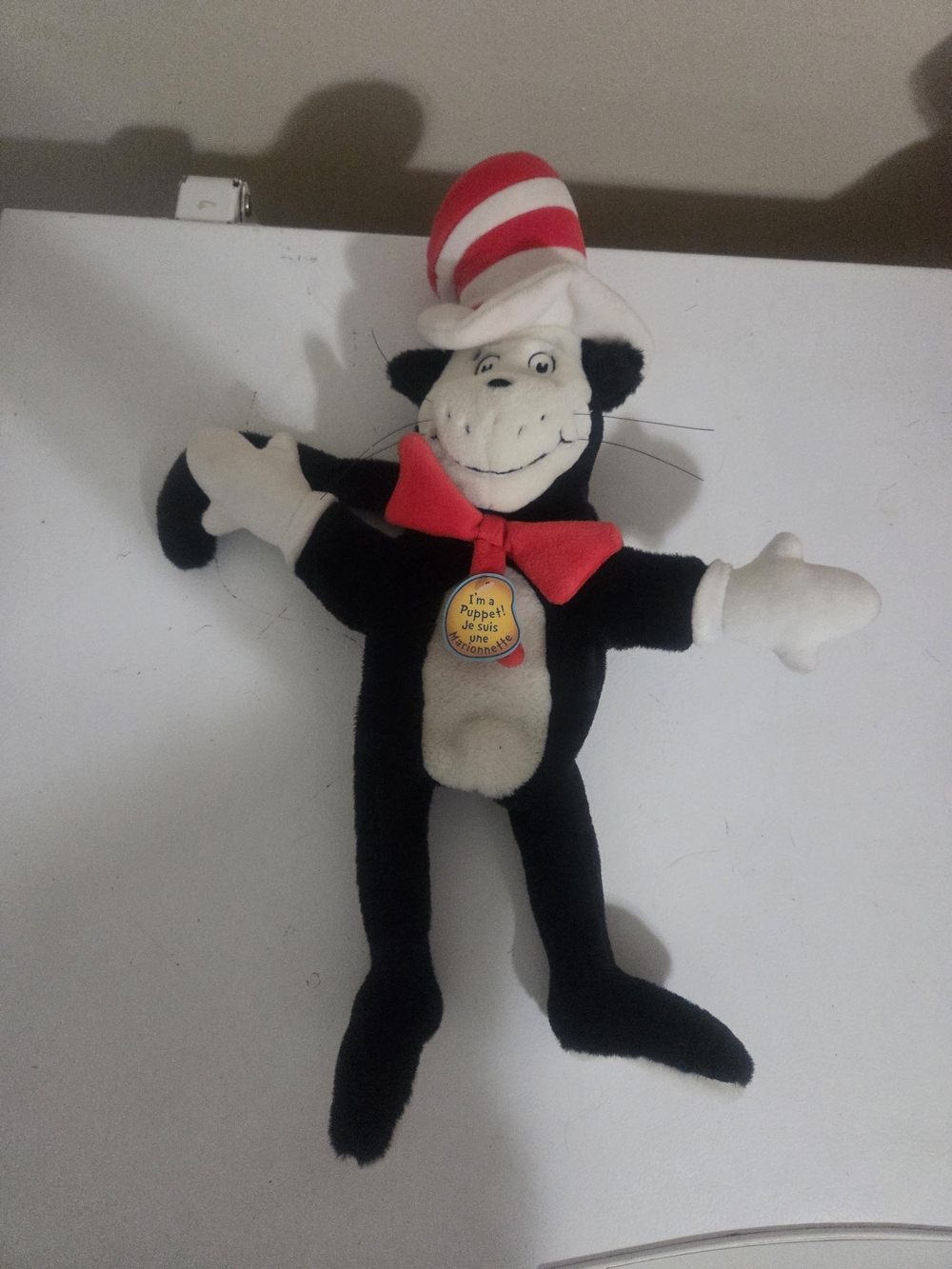 vintage 2003 Dr. Seuss' The Cat in the Hat Movie Plush Hand Puppet
